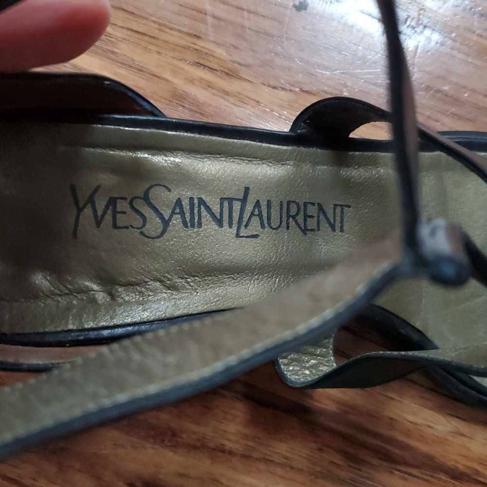 Yves Saint Laurent Y2K Black Strappy Heels - Picture 6 of 14